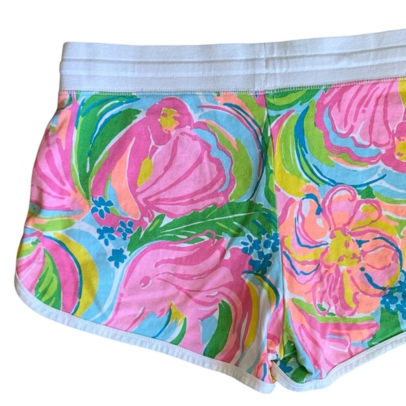 Lilly Pulitzer Women’s Sz M Chrissy Beach Shorts So A Peeling French Terry Pink - Picture 8 of 14